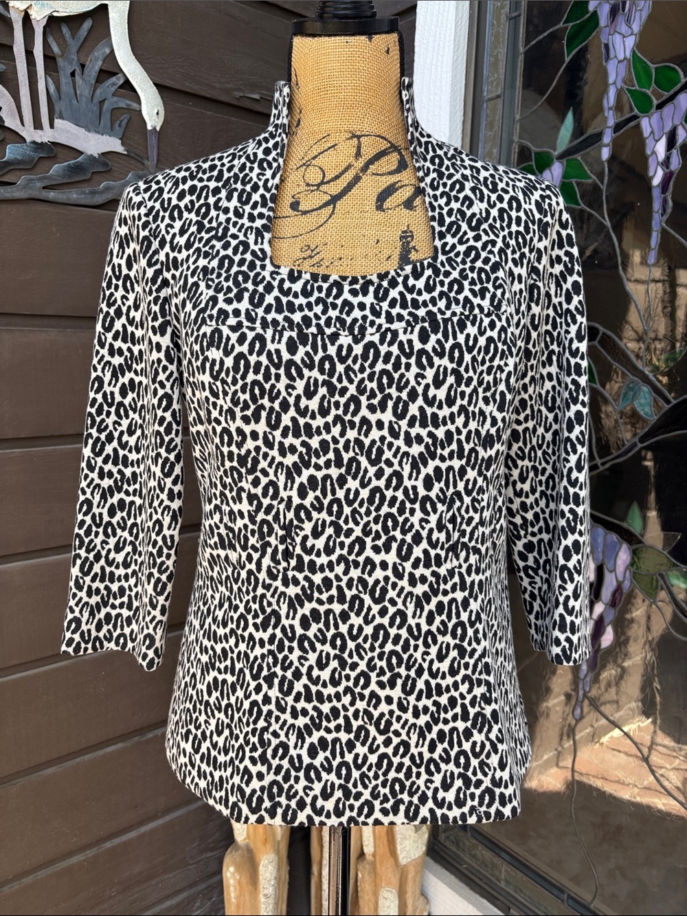 Donna Degnan Animal Print Lined Top